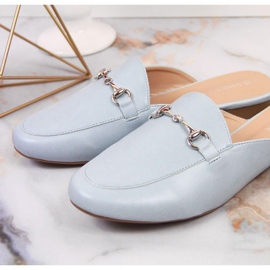 Aufbaupantoffeln mit Vinceza-Ornament W JAN103A blau 2