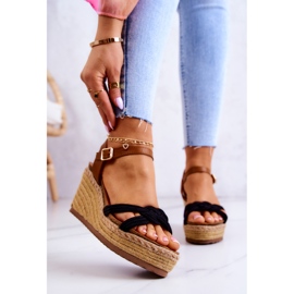 FB2 Modische Keilsandalen Schwarz Roseville 2