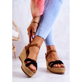 FB2 Modische Keilsandalen Schwarz Roseville 1