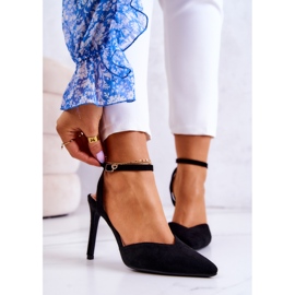 FB2 Kharen Schwarze Wildleder-Schnallenschuhe 1