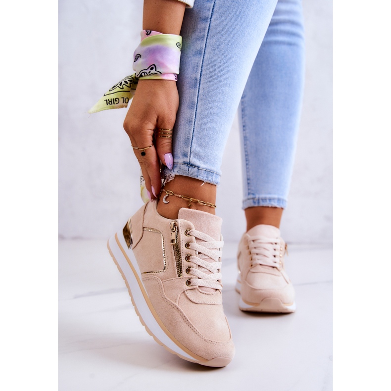 FB2 Sportschuhe aus Wildleder auf der Plattform Riverside Light Beige 1