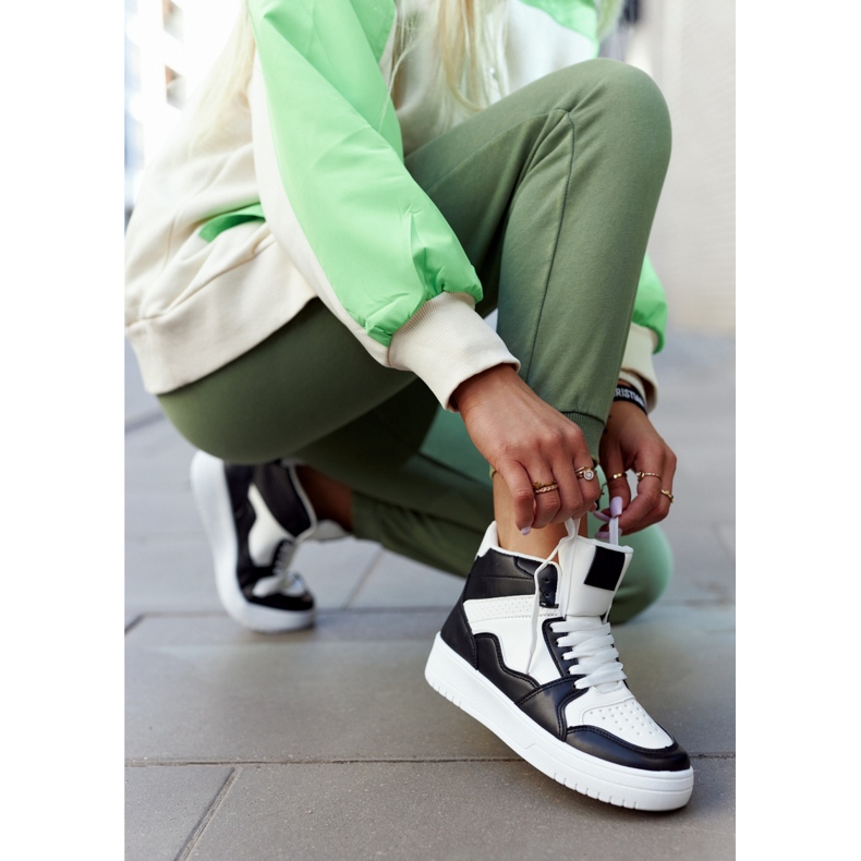 FG2 Hohe Damen Sportschuhe Weiß und Schwarz Megithoe 2