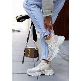 Turnschuhe Sportschuhe Beige-Gold Phinell 1