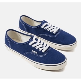 Marineblaue Turnschuhe für Herren von Flax 1