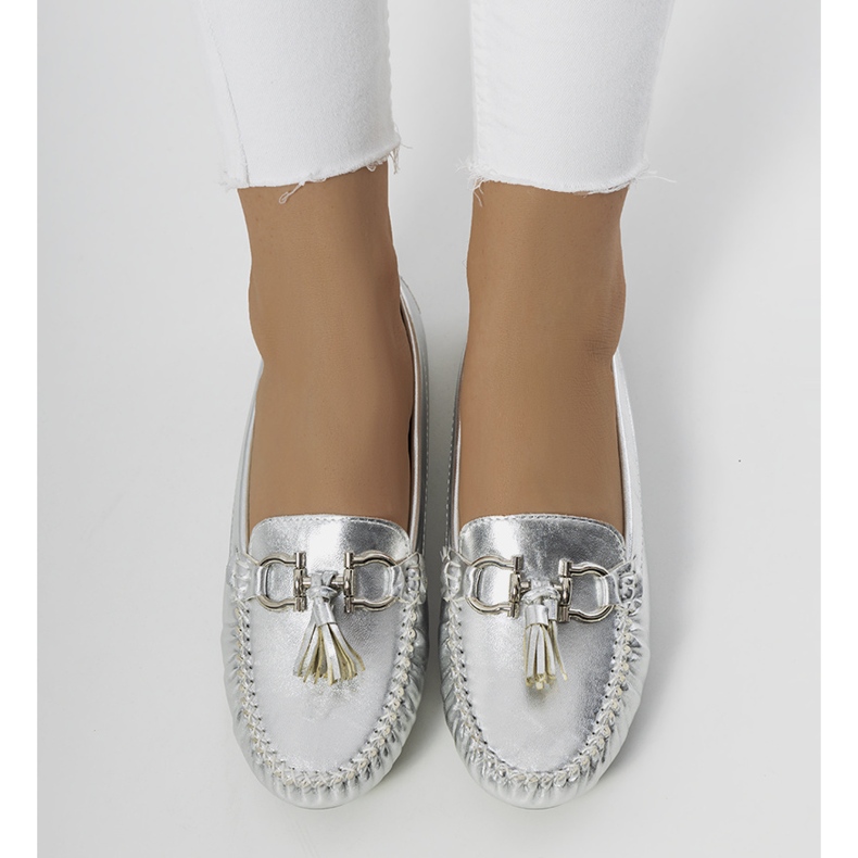 Silberne Loafer für Damen von Taylor 1