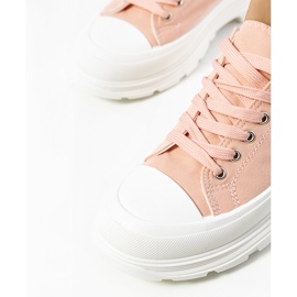 Pinke Sneakers mit dicker Prenzel-Sohle rosa 1