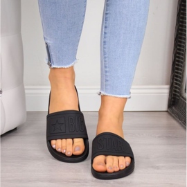 Damen Hausschuhe Big Star Schwarz DD274A271 golden 3