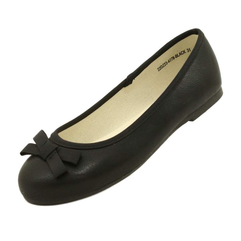 Schwarze Ballerinas mit schwarzer Schleife 3