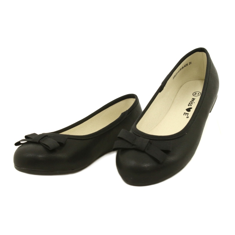 Schwarze Ballerinas mit schwarzer Schleife 2