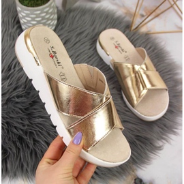 Lacklederpantoffeln S. Barski W OLI159B golden 1