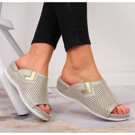 Lederkeilhausschuhe S. Barski W OLI163B golden 2