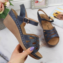 Keilsandalen Jezzi W EVE350B marineblau navy blau 1