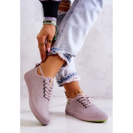 Leichte Damen Sneakers Big Star JJ274264 Grau rosa 2