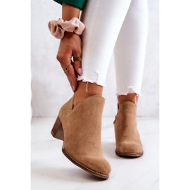 PL5 Damen-Lederstiefel mit Absatz Camel Larsa braun 2