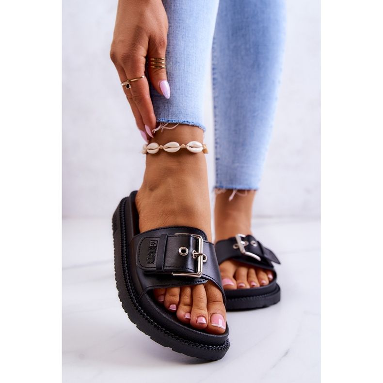 Klassische Hausschuhe mit Schnalle Big Star JJ274A307 Schwarz 1