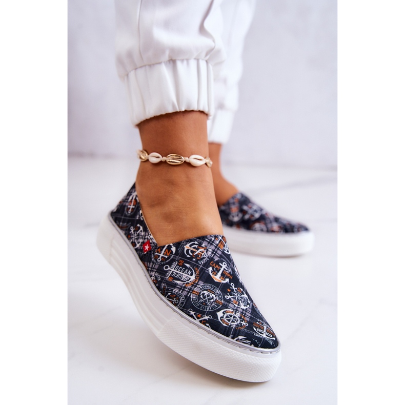 Damen Turnschuhe Slip On Memory Foam Big Star JJ276012 Schwarz 2