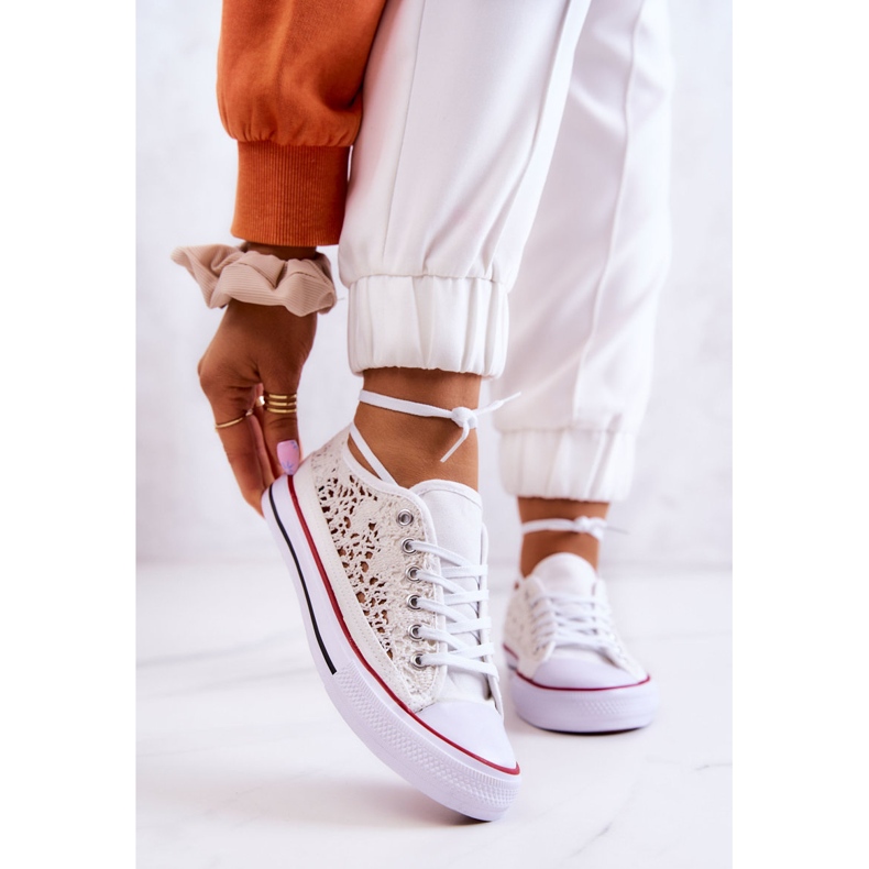 Durchbrochene Sneakers Venture in Weiß für Damen 1