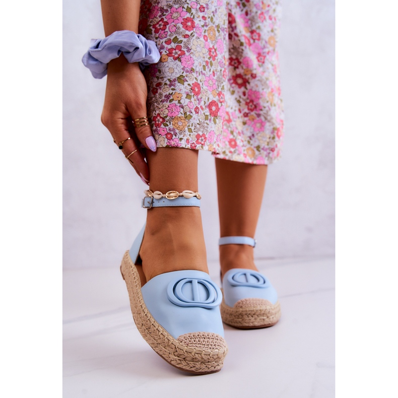 FE1 Espadrilles mit blauem Nells-Ornament 1