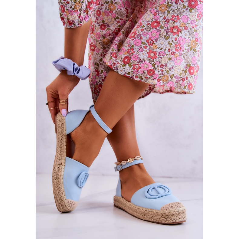 FE1 Espadrilles mit blauem Nells-Ornament 2