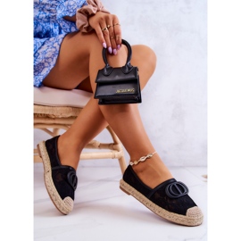 Damen-Spitzen-Espadrilles mit schwarzem Sommertraum-Dekor 2