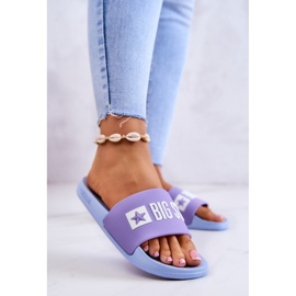 Damenhausschuhe Big Star JJ274A525 Violett-Blau lila 2