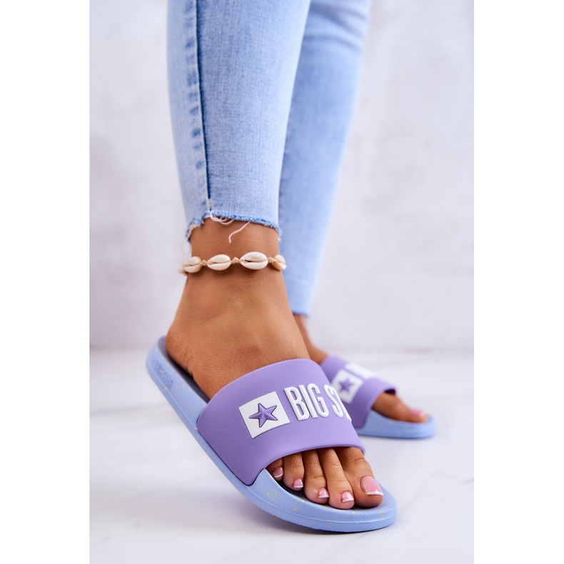 Damenhausschuhe Big Star JJ274A525 Violett-Blau lila 2