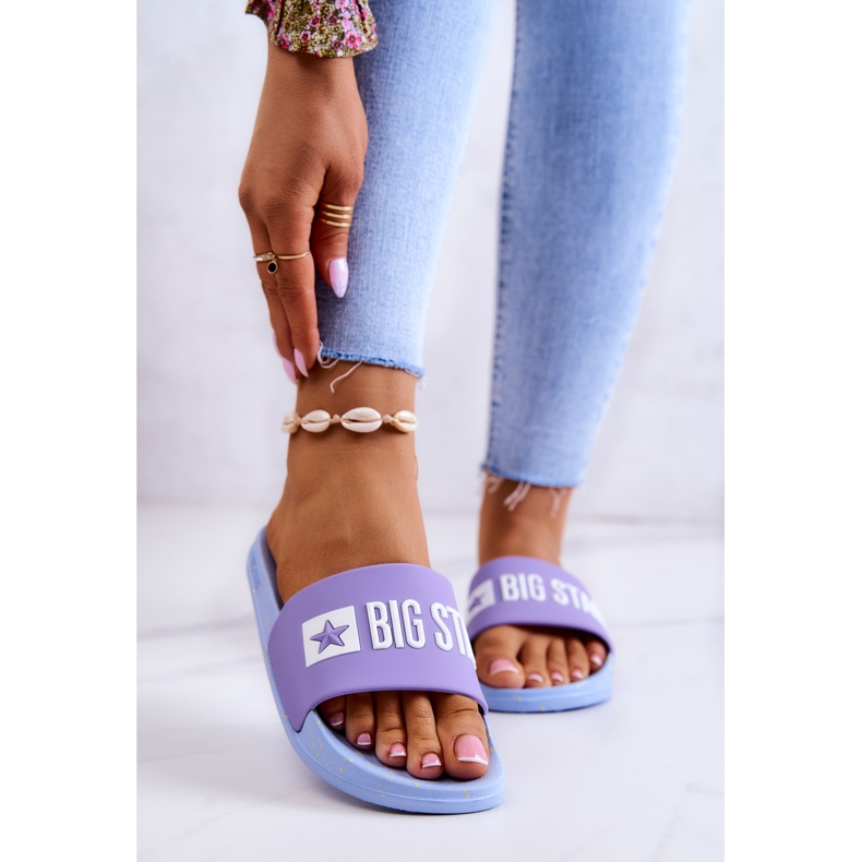 Damenhausschuhe Big Star JJ274A525 Violett-Blau lila 1