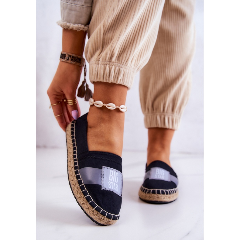 Damen Slip-On Espadrilles Big Star JJ274963 Schwarz 2