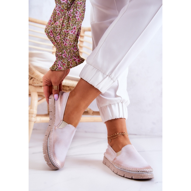 Damen-Slipper aus Leder Maciejka 03512-28 Hellrosa 2