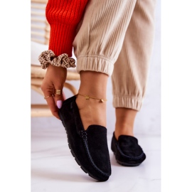 Damen Wildleder Loafer Big Star JJ274654 Schwarz 1