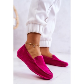 Damen-Loafer aus Wildleder Big Star JJ274656 Fuchsia rosa 2