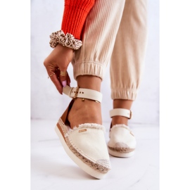 Damen-Espadrilles mit Schnalle Big Star JJ274886 Hellbeige 1