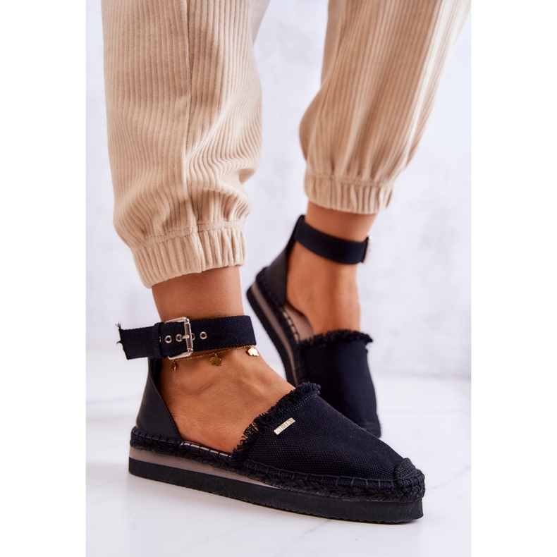 Damen-Espadrilles mit Schnalle Big Star JJ274888 Schwarz 1