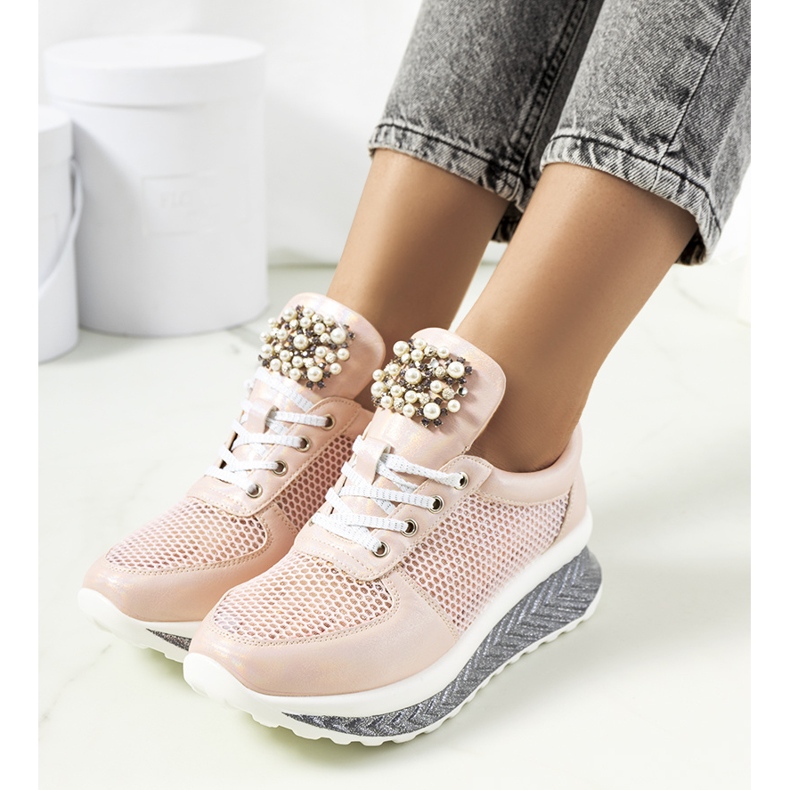 Rosa holografische Turnschuhe von Saggers 1