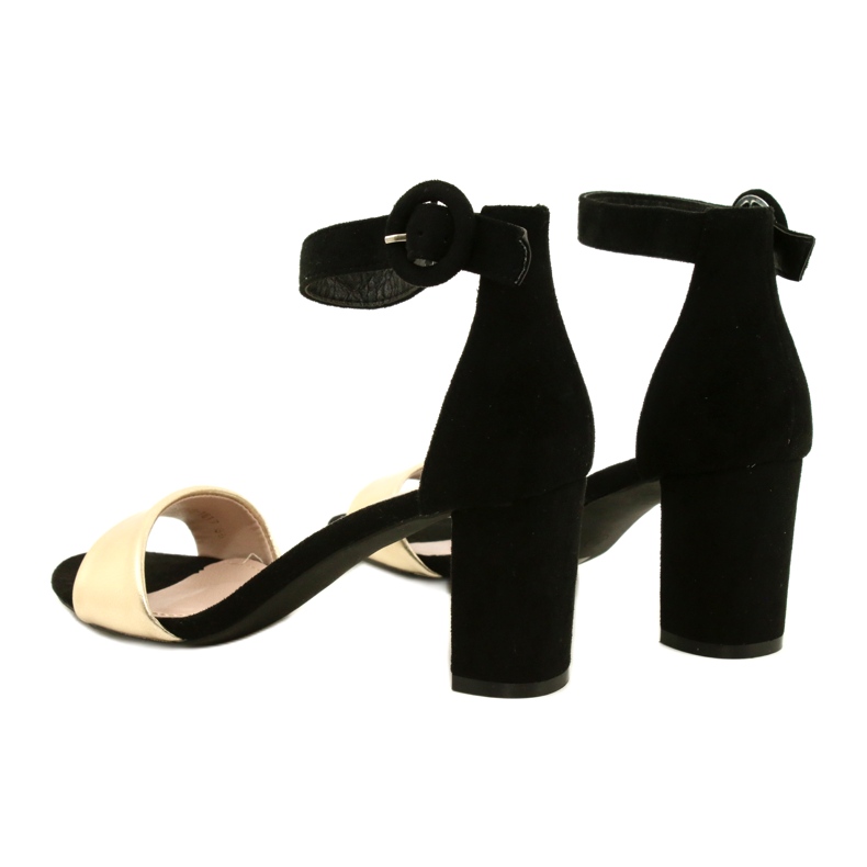 Schwarze und goldene Sandalen auf einem Absatz Evento 20SD98-1617 4