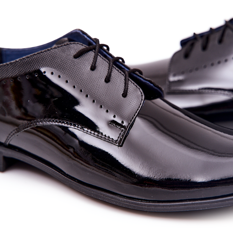 Bednarek Polish Shoes Eleganter Lacklederschuh Bednarek 724 Schwarz 2