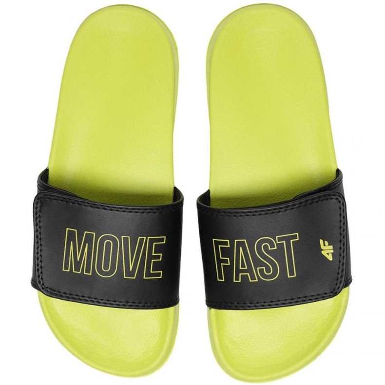 4F Jr HJL22 JKLM002 72N Hausschuhe schwarz grün 1