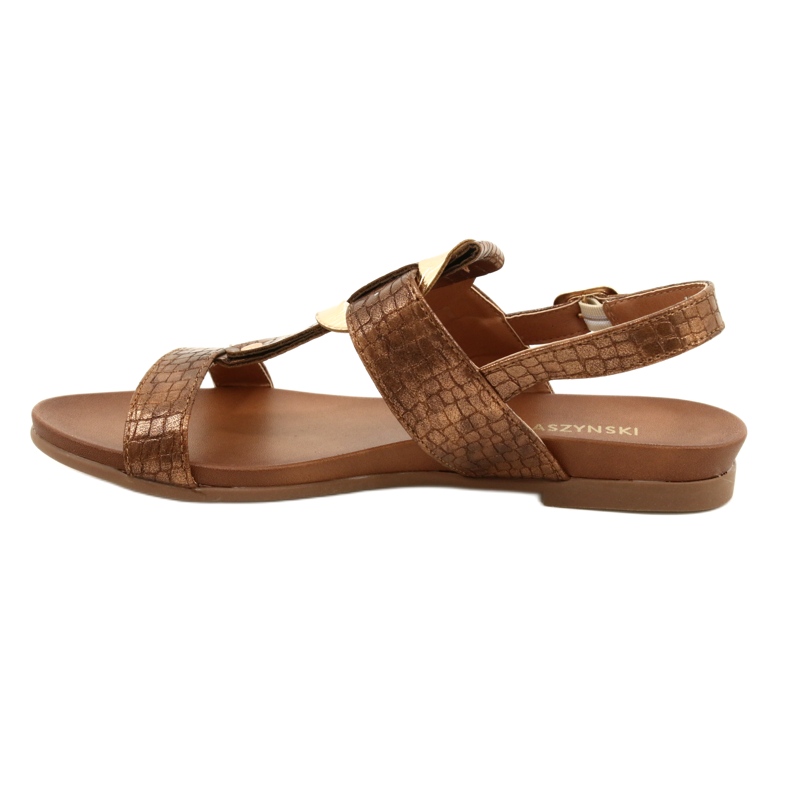 M.Daszyński Złote Kołko Daszyński MR1958-10 Sandalen, braun-metallisiert 1