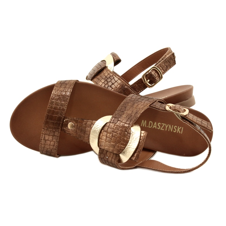 M.Daszyński Złote Kołko Daszyński MR1958-10 Sandalen, braun-metallisiert 4
