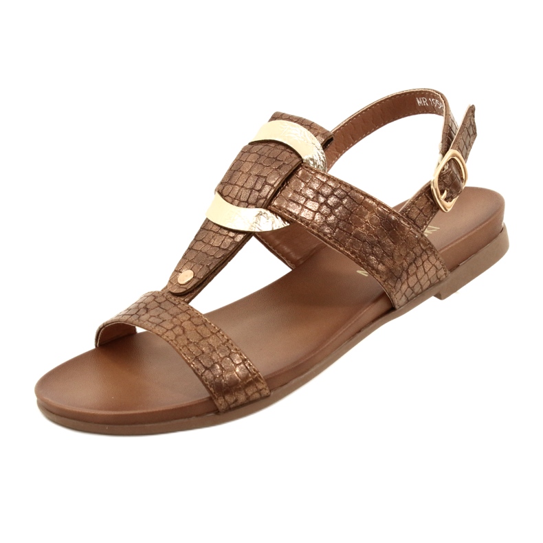 M.Daszyński Złote Kołko Daszyński MR1958-10 Sandalen, braun-metallisiert 3