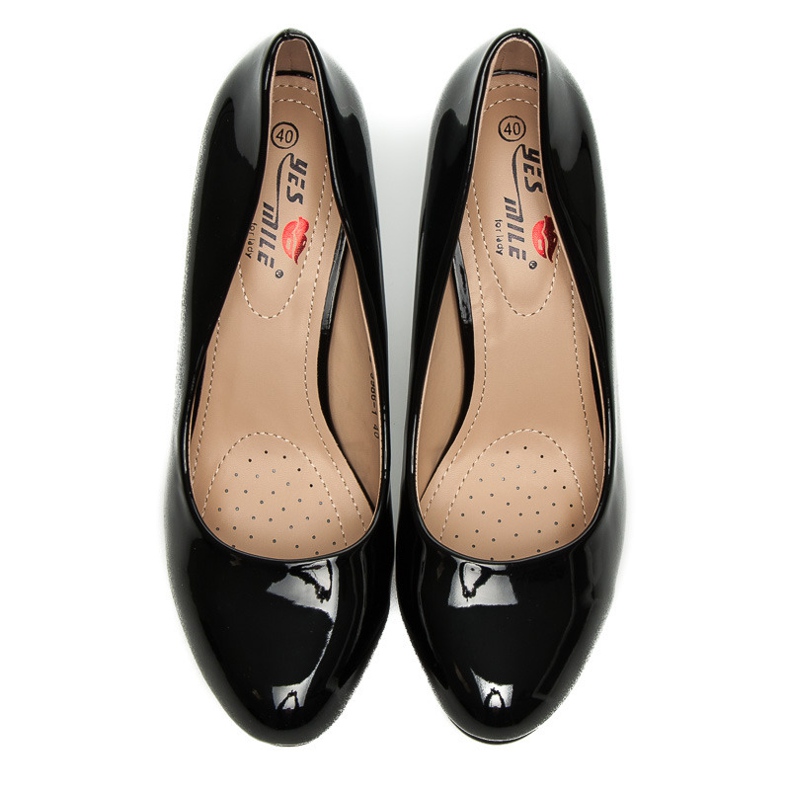 Yes Mile Lackierte Pumps schwarz 1