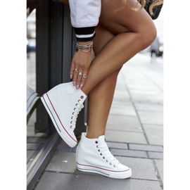 Leder Sneakers On Wedge Cross Jeans II2R4024 Weiß 2