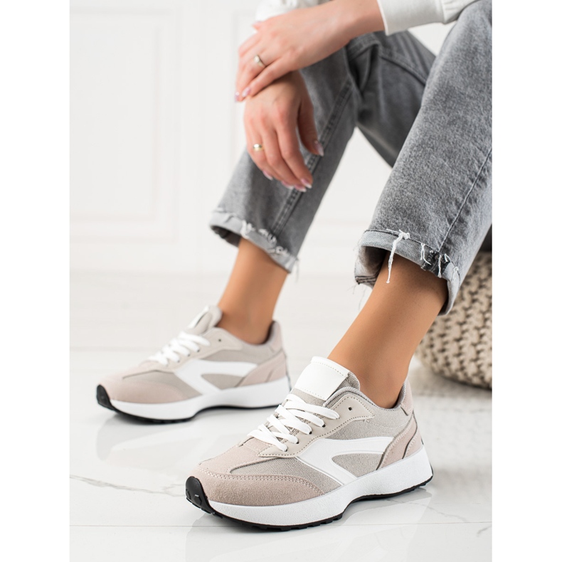 TRENDI Klassische Sportschuhe beige 1