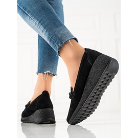 Filippo Leder-Brogues auf der Plattform schwarz 1