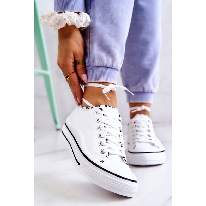 S.Barski Weiße Menifee-Turnschuhe für Damen 1