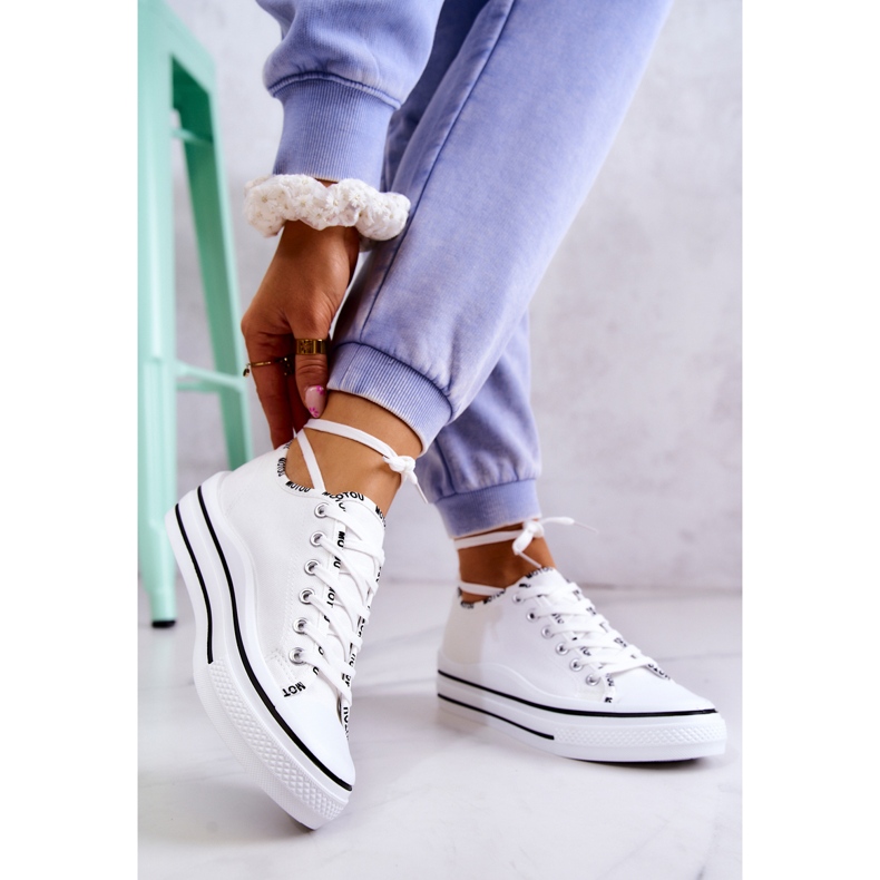 S.Barski Weiße Menifee-Turnschuhe für Damen 2