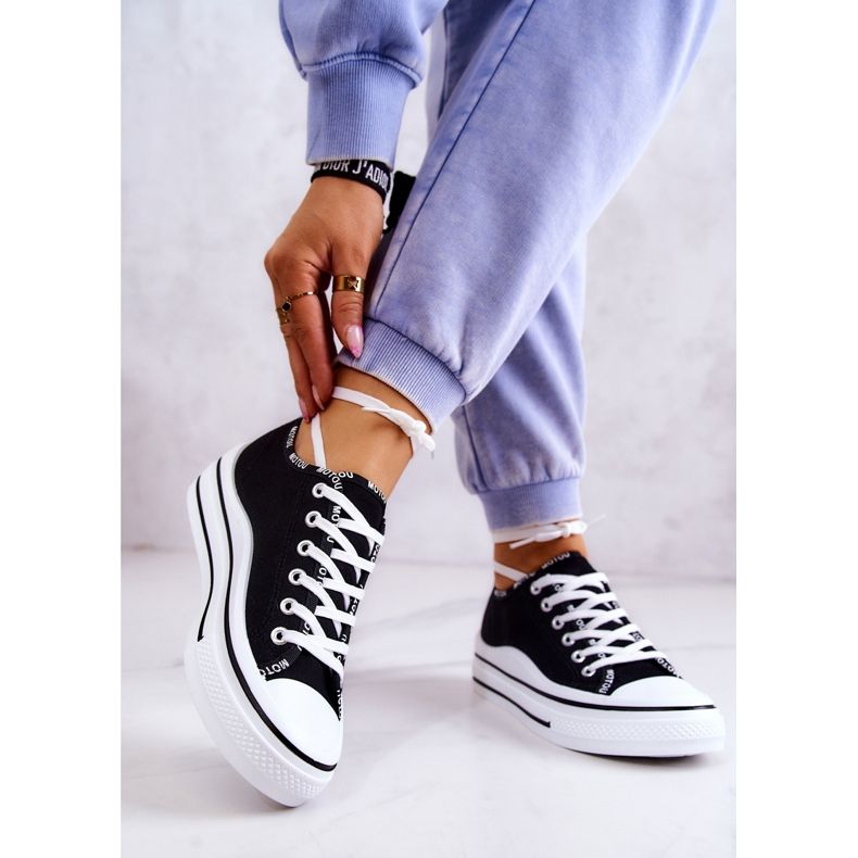 S.Barski Schwarze Menifee-Turnschuhe für Damen 2