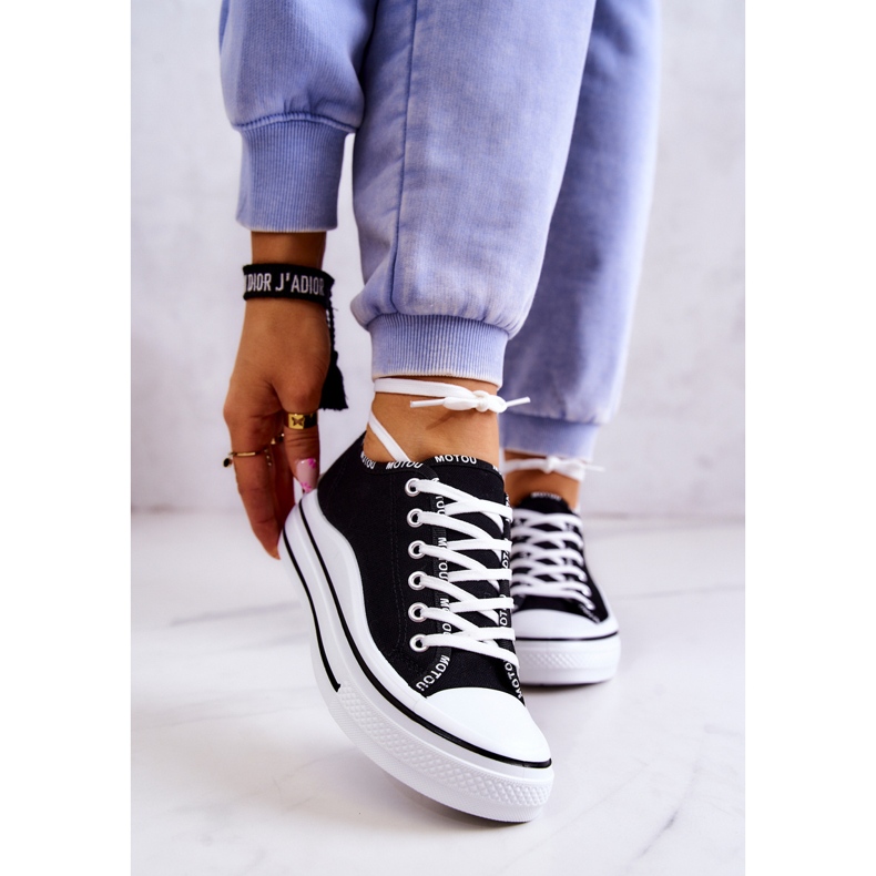 S.Barski Schwarze Menifee-Turnschuhe für Damen 1