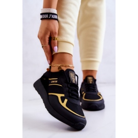 Damen Sneakers Big Star JJ274A195 Schwarz-Gold golden 1