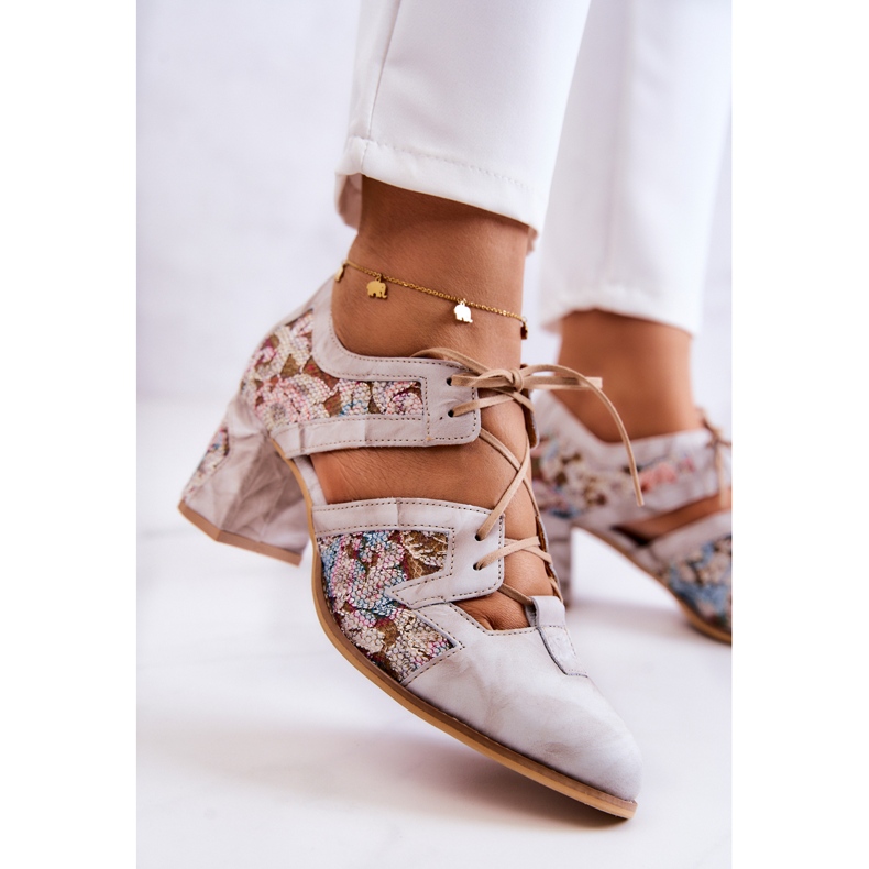 Damen Lederstiefel Maciejka 05328-04 Beige 2